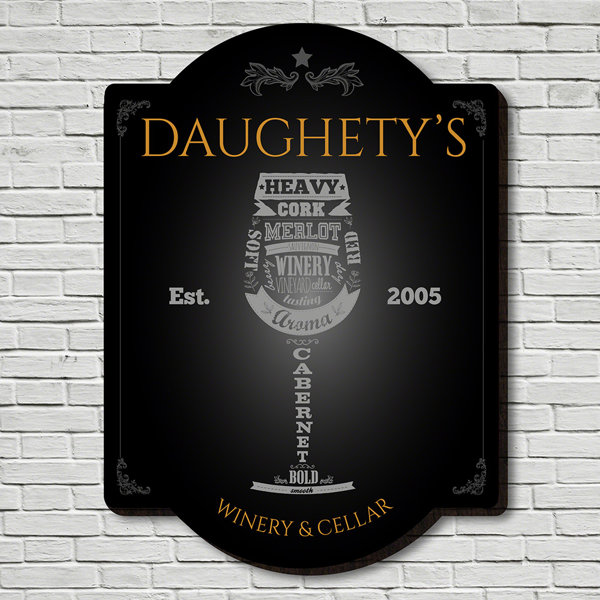 Home Wet Bar Personalized Modern Bar Sign Wall Décor Wayfair